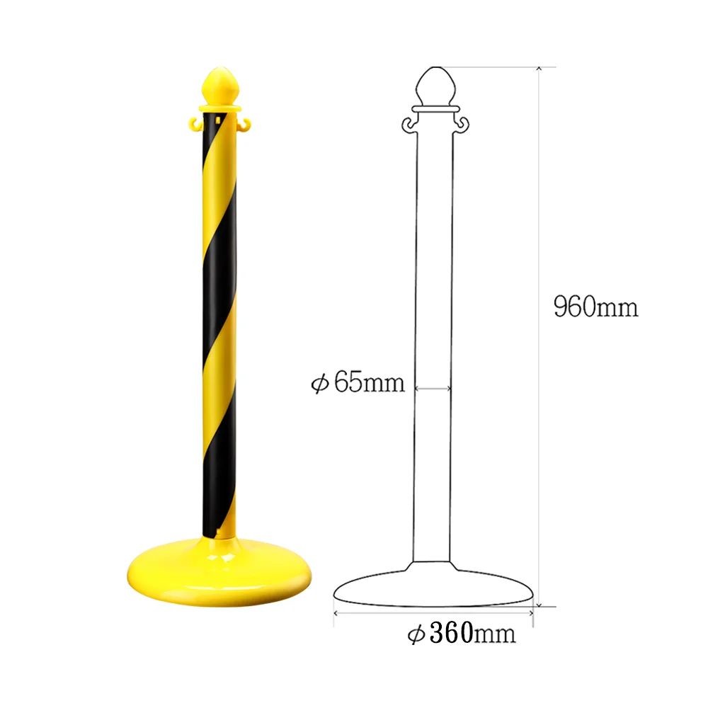 Multifunctional Plastic Screw Post After Yellow / Black Road Safety