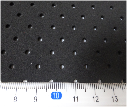 Perforated SCR 2mm Laminated Neoprene Fabric For Clothing Single Side