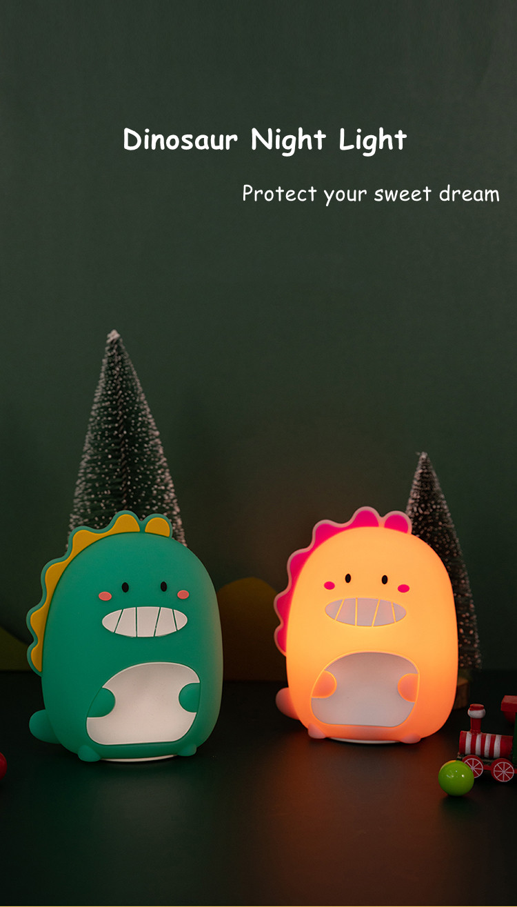 New Dinosaur Night light Warm Atmosphere Lamp USB rechargeable Sleeping Night Light For Children Kids Holiday Gift
