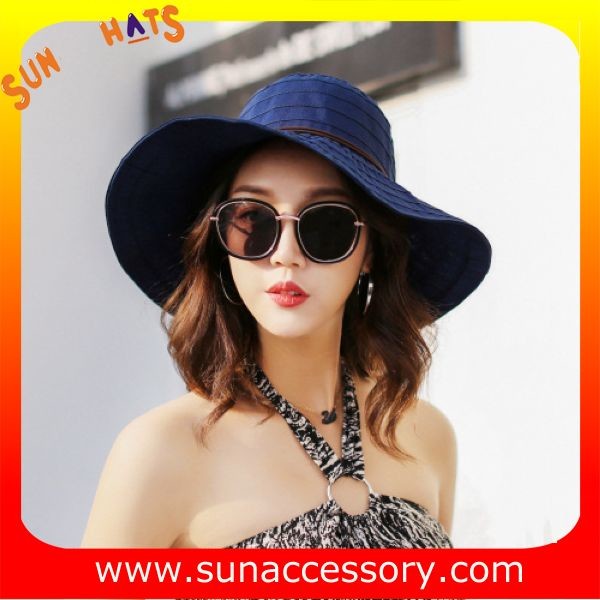AK17594 fashion polyester braid foldable summer straw hats for womens in stock , promotion cheap hats .