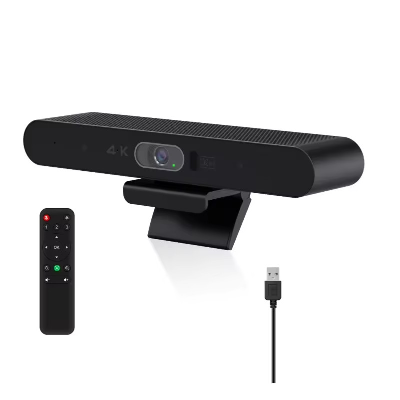 4K Conference Camera USB Video Bar All-in-One TV PC Video Sound Bar AI Auto-Framing Conference Camera
