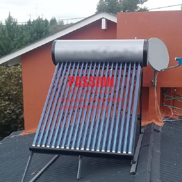 200L Non Pressure Solar Water Heater 300L Silver Water Tank Vacuum Tube Collector