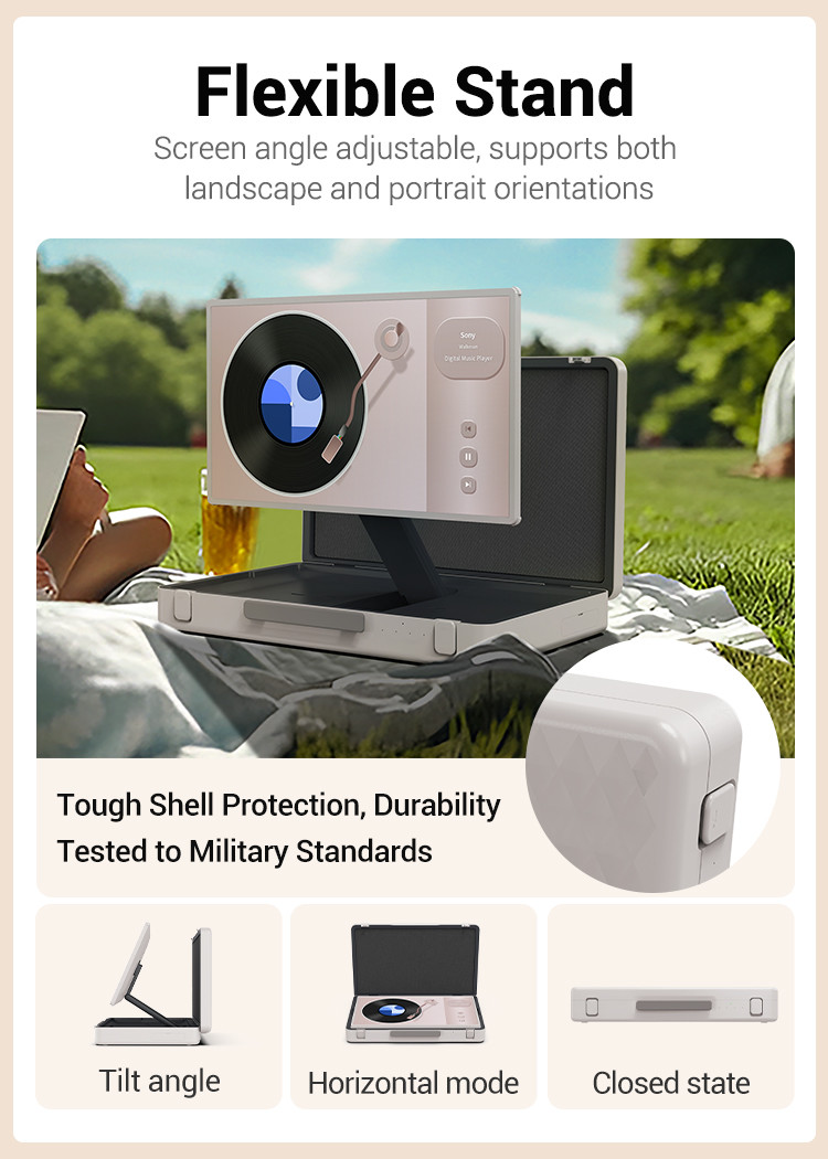 ELC PackGo 27 Inch Touch Screen Smart Tv Portable Briefcase Smart Tv Tablet Outdoor