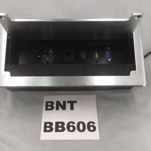  BNT customized design modern ri45 desktop power socket hidden table brush design 4/5/8/10 modulars built in office furn Manufactures