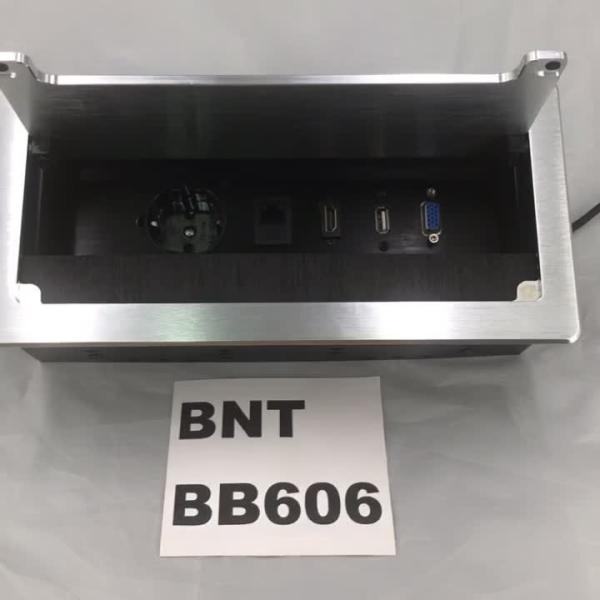 Brush cover European power computer desktop socket box with usb