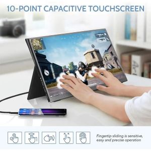 1080P WIFI Mobile USB IPS Display 4K 144hz Portable Monitor With Battery 15