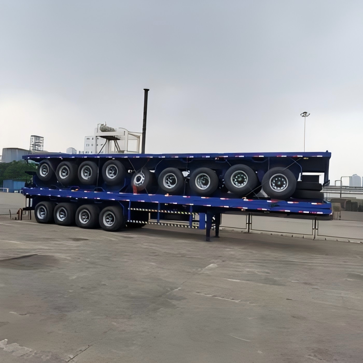 CIMC brand new 4 axles 100t capacity 40FT SPRING SUSPENSION FLATBED SEMI TRAILER for sale