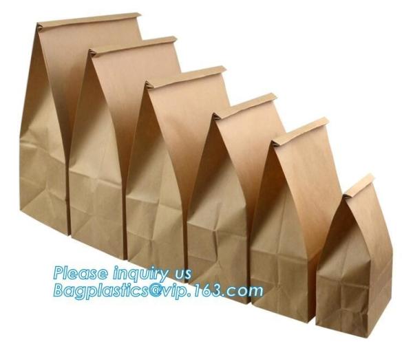 Eco-friendly high quality recycled custom logo printed brown dessert food craft