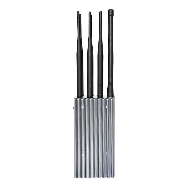 8 Antennas Portable Mobile Phone Signal Jammer with Bigger Hot Sink & Battery Blocks 2G 3G 4G 5G WIFI signals