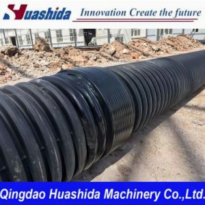 HDPE PP Double Wall Corrugated Pipe Line 1300kg/h Capacity