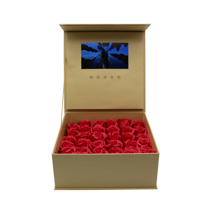 direct maile video brochure card, 7 inch video in print custom video packaging for marketing