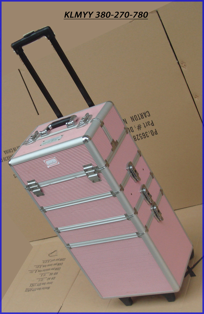 aluminum trolley vanity case with foldable drawers KLMYY380-270-780