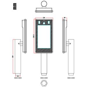  ROHS 8&quot; IPS Screen AI Face Recognition Infrared Thermometer Manufactures