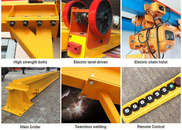 Workshop warehouse 5T Portable Gantry Crane With Electric Chain Hoist