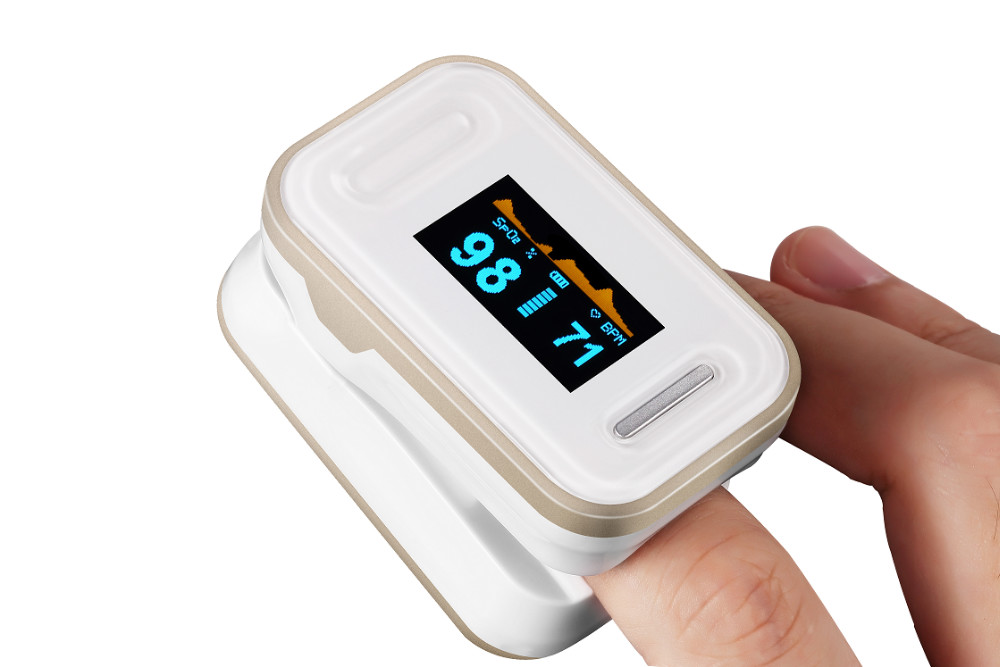 Small Light Weight Home Healthcare pulse oximeter finger Color OLED Display