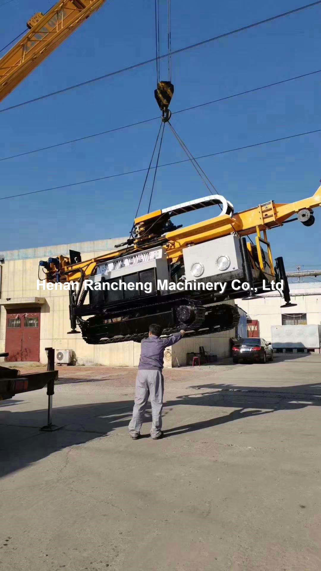 Hydraulic High Pressure Jetting Drilling Rig Electric Motor 130m - 170m Depth