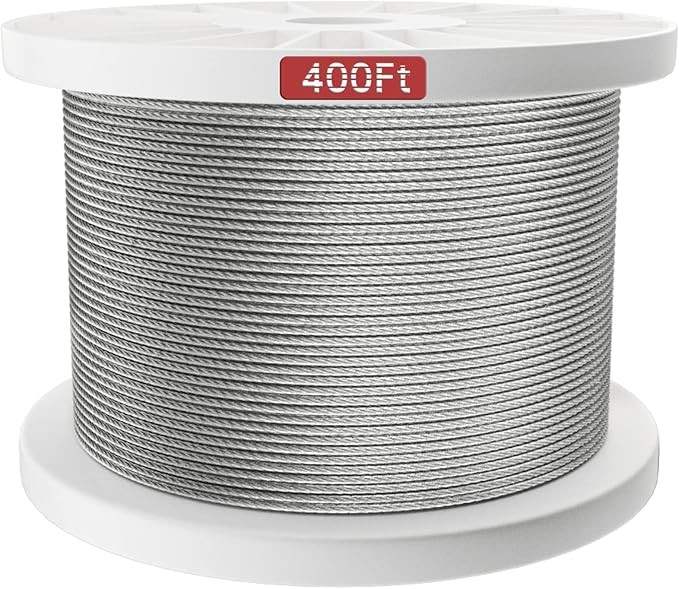 ISO14001 Certified Steel Wire Rope Deck Stainless Wire Rope 1/8" 3/16" 1/4" 1x19 7x7 7x19