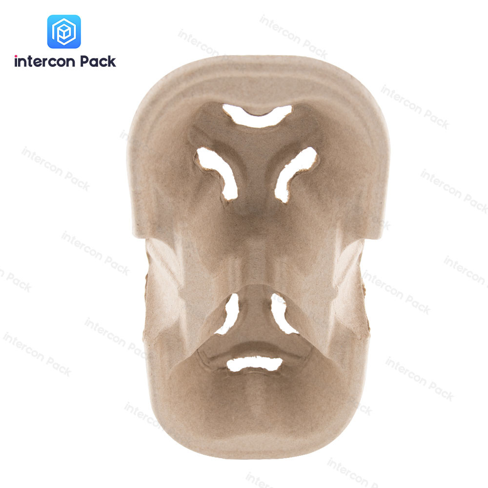 Renewable Pulp Molded Trays Takeaway Coffee Milk Tea Buffer Packing Material