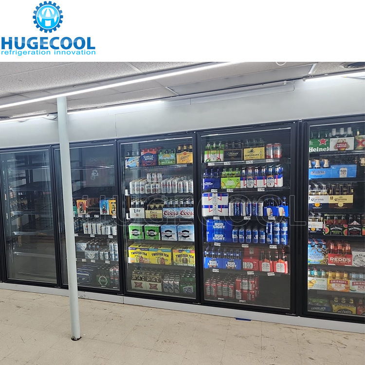 No Heating Cooler Glass Door Walk in Cooler Cold Room