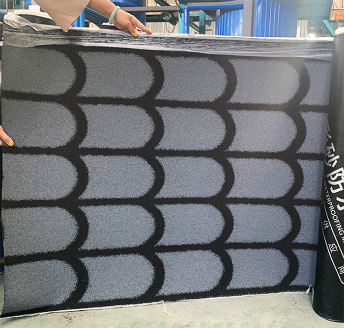 1m Width Colored Sand and Aluminum Foil Fish Scale Roof Bitumen Waterproof Membrane