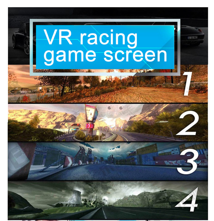Three Screen 9D VR Simulator Racing Car Virtual Reality Game Machine