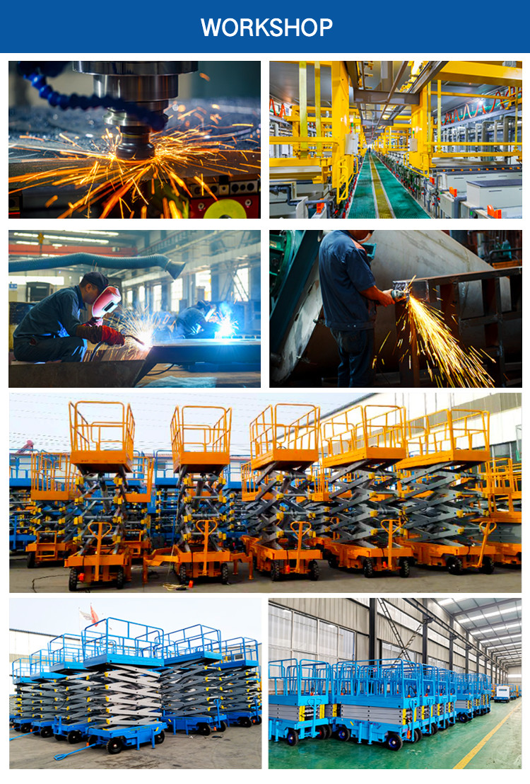 convenient 230kg Load Capacity 6 Mters Electric Scissor Type Lift