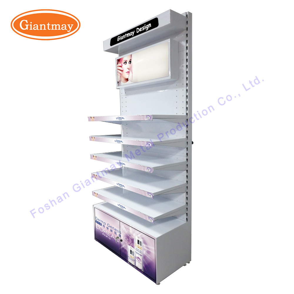 Cosmetics Store Makeup Floor Stand Showy Beauty Display Rack