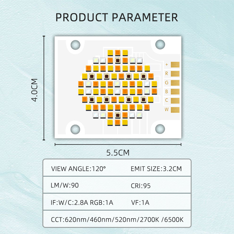 Dual Cct Led Chip 3538 3545 3856 4050 7870 R50 High Power Bicolor Cob Led 180W 250W 300W 350W 500W 700W 800W