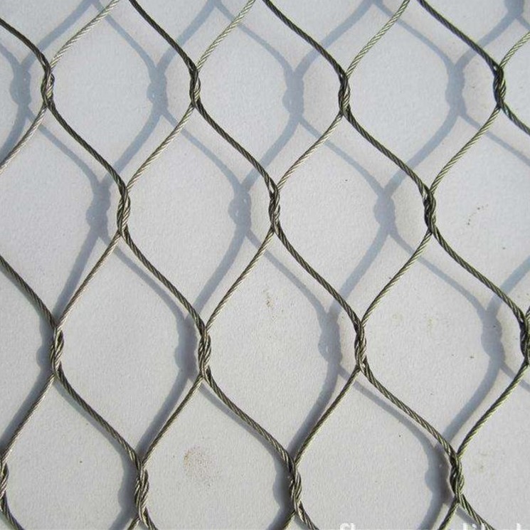 High Strength Knotted Stainless Steel Rope Wire Mesh For Zoo Enclosure