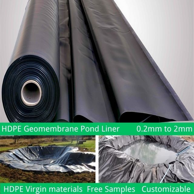 0.75mm 1mm HDPE Geomembrane for Landscaping and Fish Farming Impervious Pond Lining