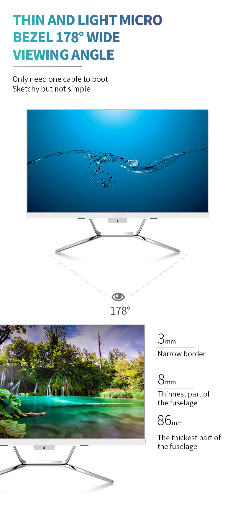 U21502 21.5'' Wireless Desktop Computer 1920*1080P