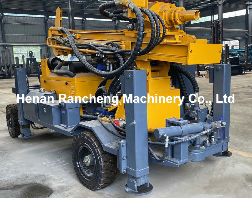 260m Depth Trailer Mounted Water Well Drilling Rig Machine Mining Machinery Equipment