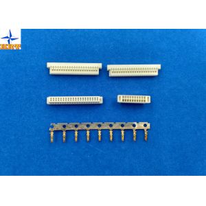 China Phosphor Bronze Pitch 1.0mm Wire To Board Connectors Dual Row With PA46 Material on sale