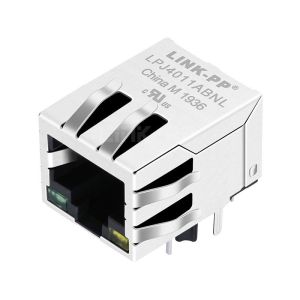  Pulse JXR0-0011NL Compatible LINK-PP LPJ4011ABNL 10/100 Base-T 1x1 Port RJ45 Magjack Connector Tab Down Green/Yellow Led Manufactures