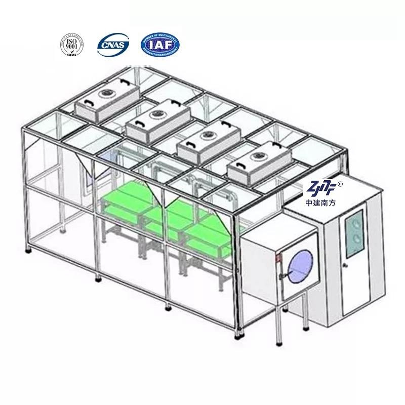 Anti Static Prefabricated Modular Clean Rooms 0.5um Particle Dust Free ISO
