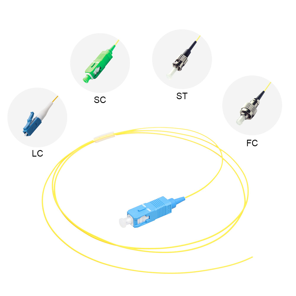 SC UPC Simplex G657A1 Fiber Optic Pigtail 900um Tight Buffer 1m