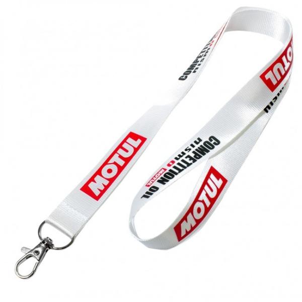 Personalized White Nylon Lanyard Strap Promotional Products Silkscreen Printing