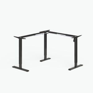 80KG Max Load Basic Electric Corner Standing Desk Frame Single Motor 3 Reversed