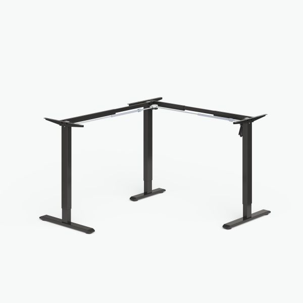80KG Max Load Basic Electric Corner Standing Desk Frame Single Motor 3 Reversed