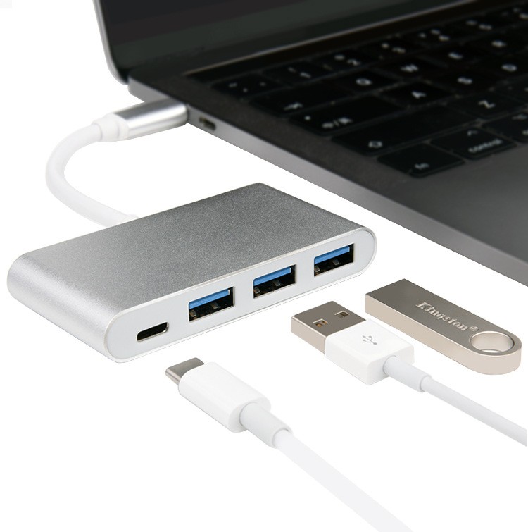 Kico High Speed USB-C Hub Type C to Usb 3.0 * 3 With Type-C Female Port 4-in-1 Factory Price
