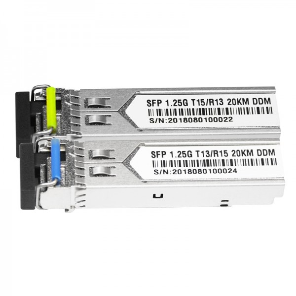 Bidirectional Fiber Optic Transceiver 1.25G Lc Connector 20Km Single Fiber Sfp Module