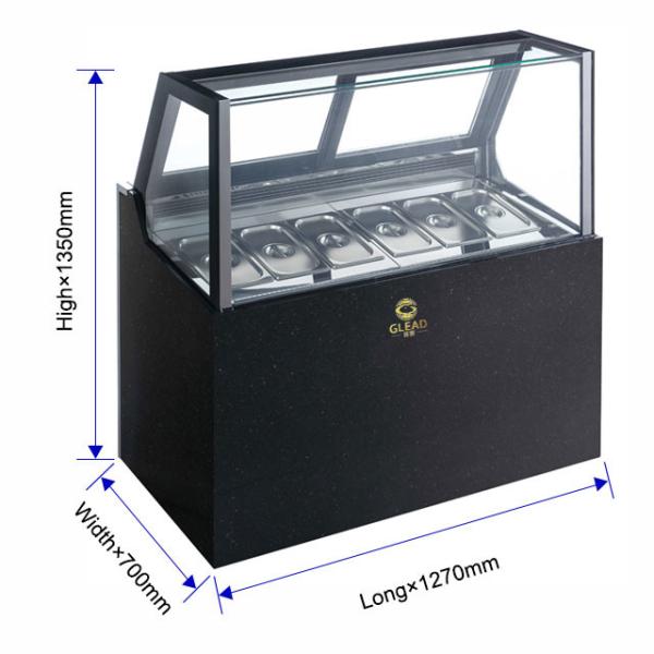 Temperature -18--22C Commercial Hotel Equipment 1270*700*1350mm Net Capacity 6 ＊