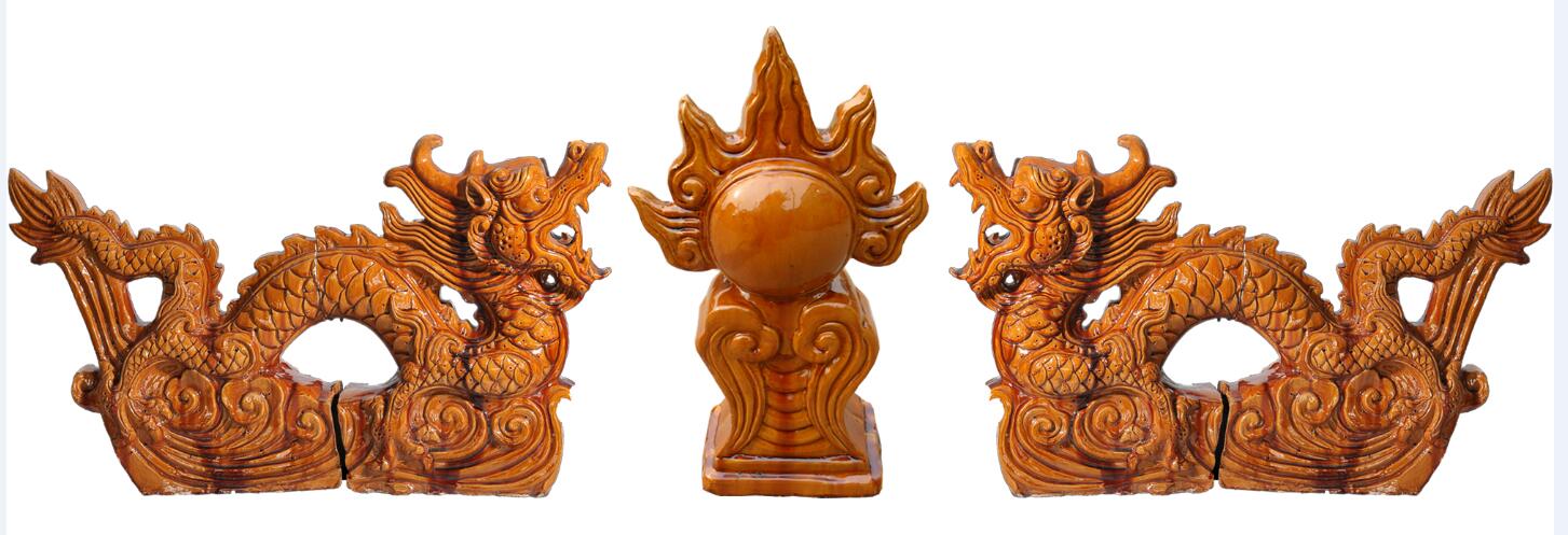Traditional Hand Made Clay Roof Tiles Shingles Chinese Buddhist Ceramic
