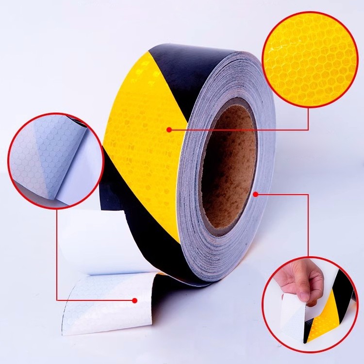 Wholesale Honeycomb Striped Crystal Lattice Prismatic Reflective Marking Tape For Traffic Control