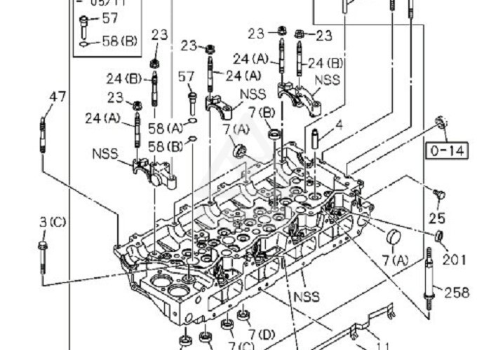 Excavator R55-7 Diesel Engine Cylinder Head 4TNV94 / Diesel Cylinder Head