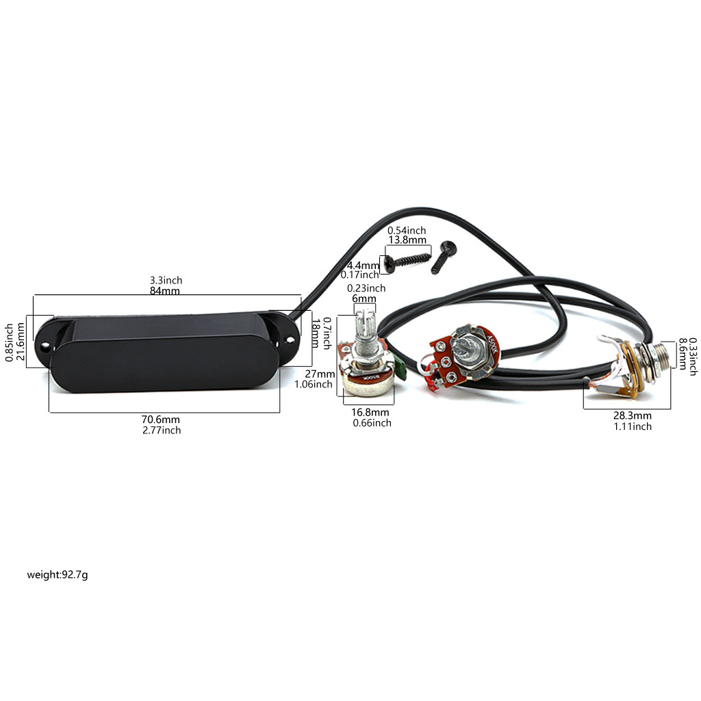 Durable Acoustic Mandolin Pickup Single Coil Seamless Installation