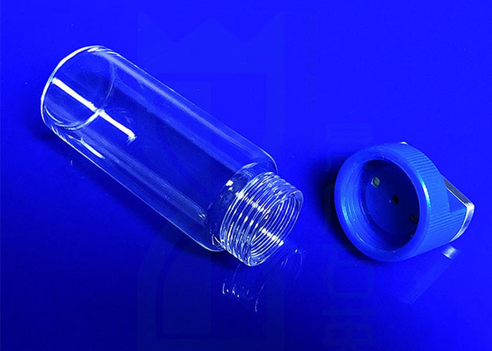 Purity Transparent Fused Silica Glass Reagent Bottle With Screw Caps
