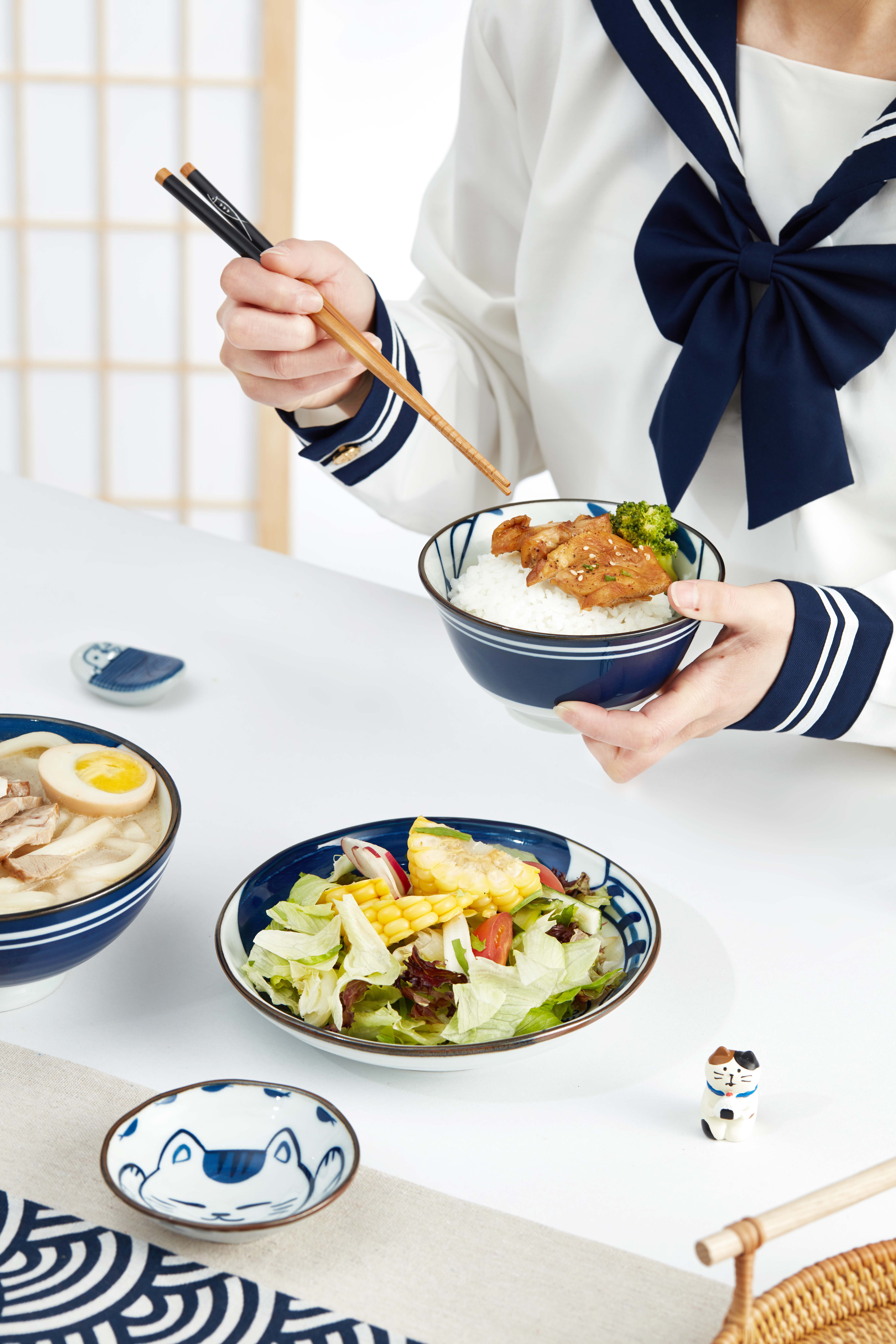 Ready To Ship In Stock Cat Ceramic Plate Tableware Flat Plate Dinner Plate Ceramic Pottery Dinnerware Sets