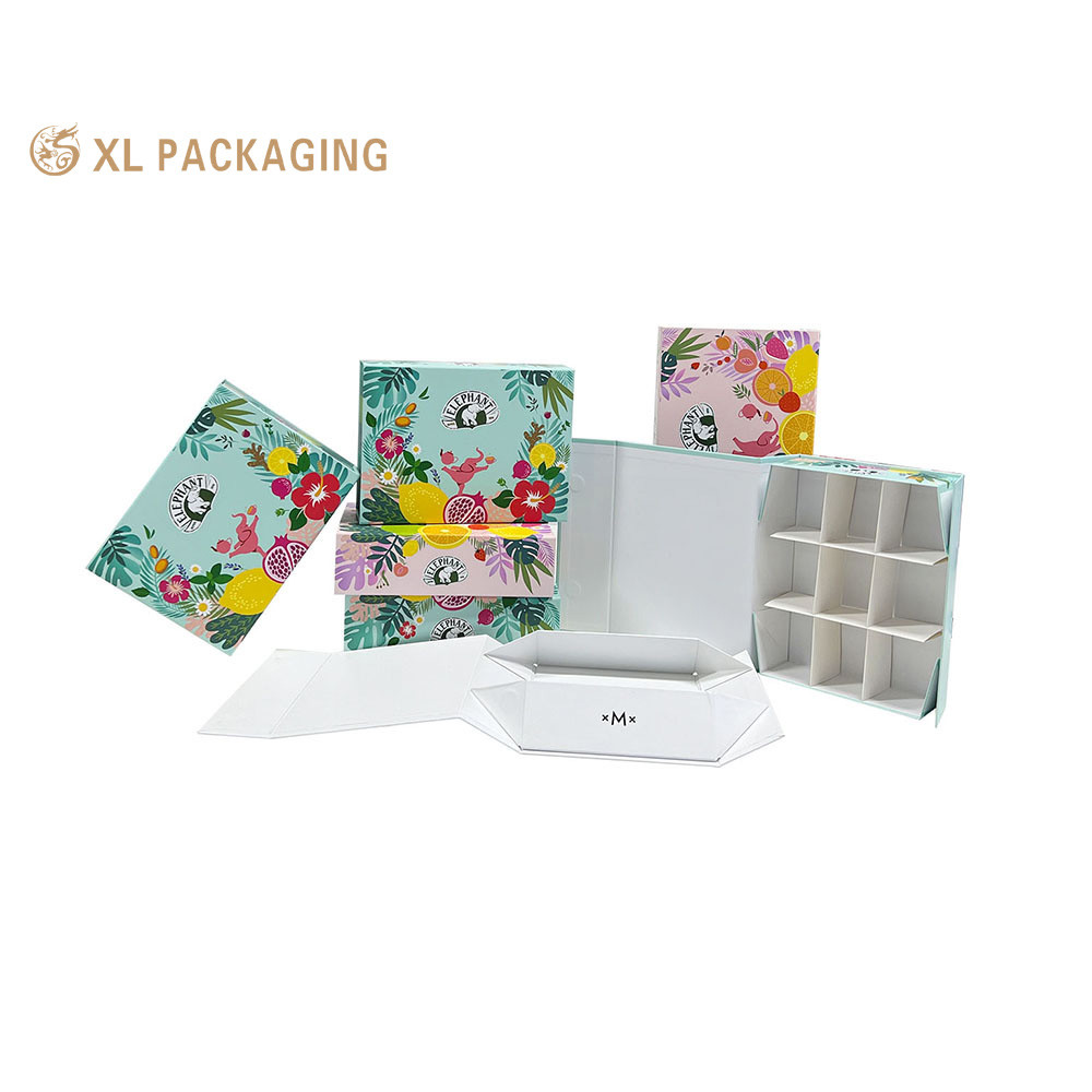 Eco-friendly Custom Size Recyclable Cardboard Paper Hard Rigid Magnet Box Packaging With Magnetic Lid