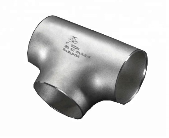 Customized Stainless Steel Butt Weld Galvanized Pipe Fittings Sch40 Equal Tee